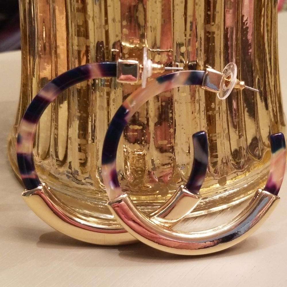 BaubleBar Tortoise shell Gold Earrings